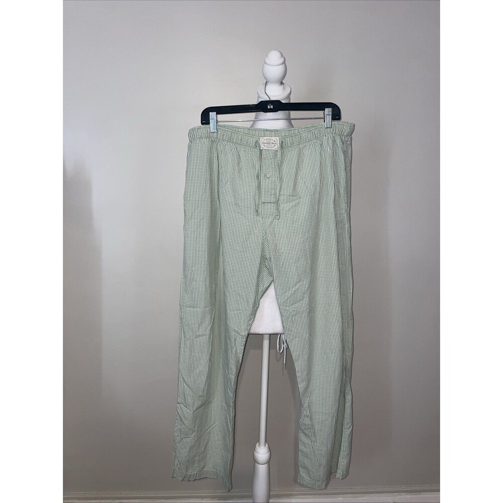 Polo Ralph Lauren Sage Gingham Pajama Pants M Coastal Grandma Preppy Sleep